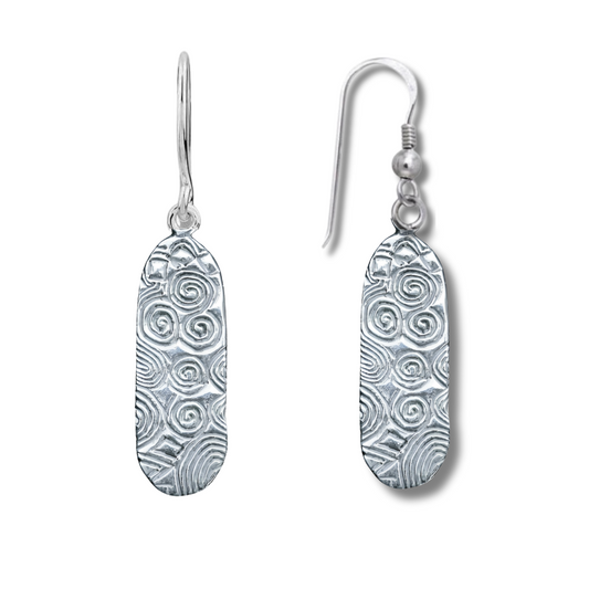 Newgrange Spiral Hook Earrings – Silver  |  9ct Gold