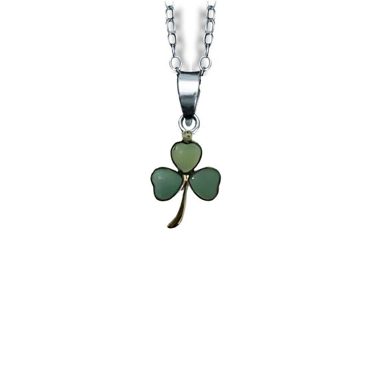 Amazonite Shamrock Pendant – Silver