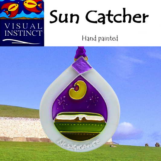 Newgrange Moonlight – Red/Green - Hanging Suncatcher