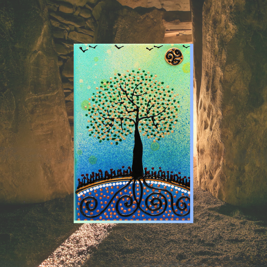 Tree of Life – Light Blue/Deep Blue - Canvas Block