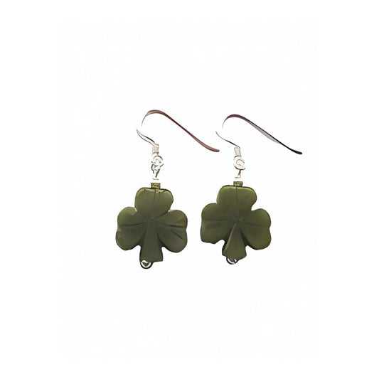 Carved Shamrock Earrings