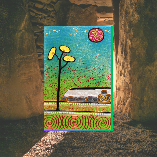 Newgrange – Green/Turquoise - Canvas Block