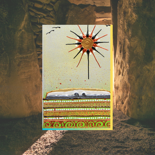 Newgrange – Yellow/White - Canvas Block