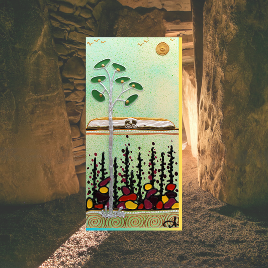 Newgrange – Blue/Green - Canvas Block