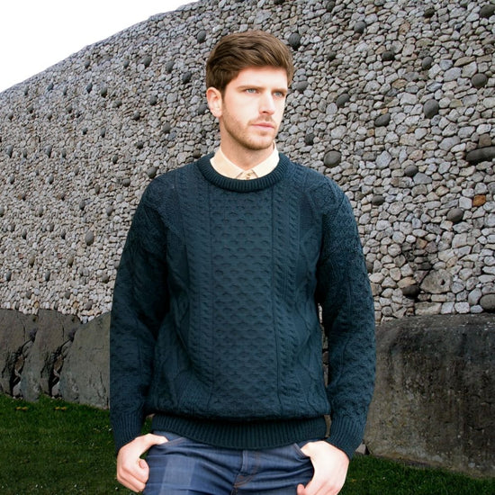 Inis Mor Aran Crew Neck Sweater