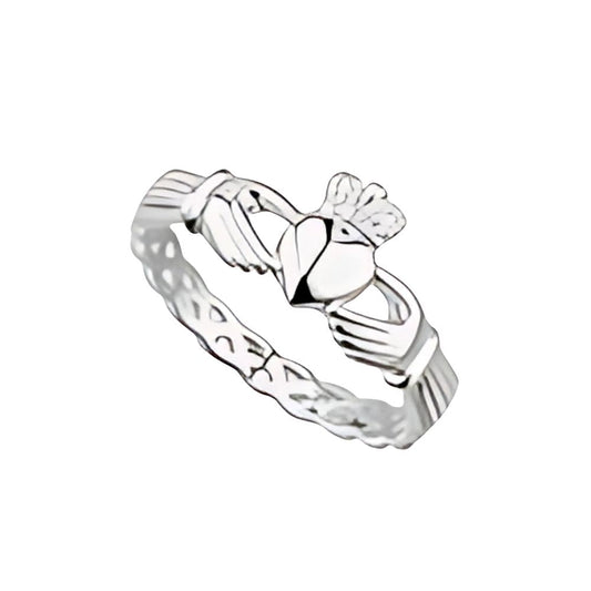 Weave Claddagh Ring | Sterling Silver