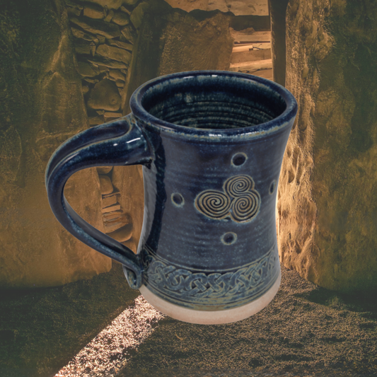 Newgrange Spiral Beer Stein – Blue | Green | Yellow