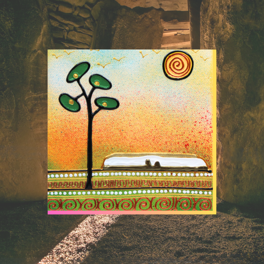 Newgrange – Orange - Canvas Block
