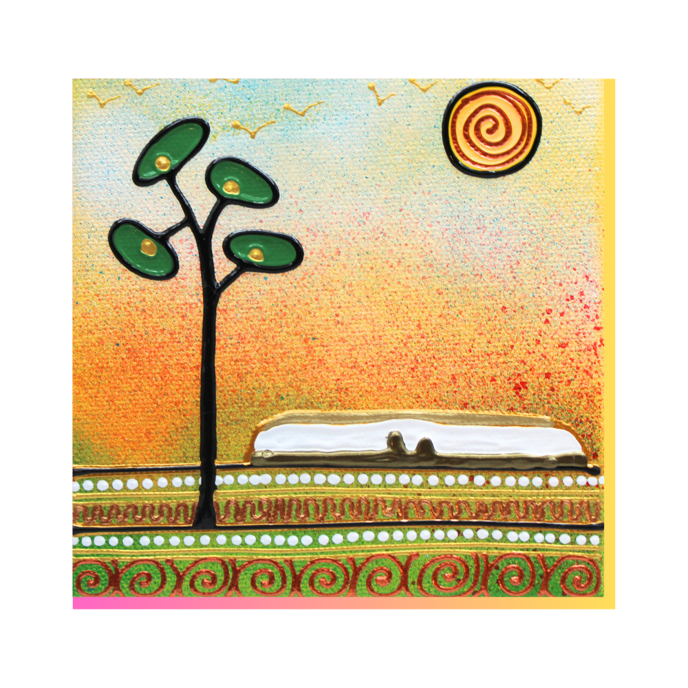 Newgrange – Orange - Canvas Block