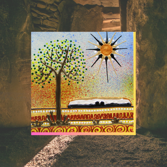 Newgrange – Orange/Blue - Canvas Block
