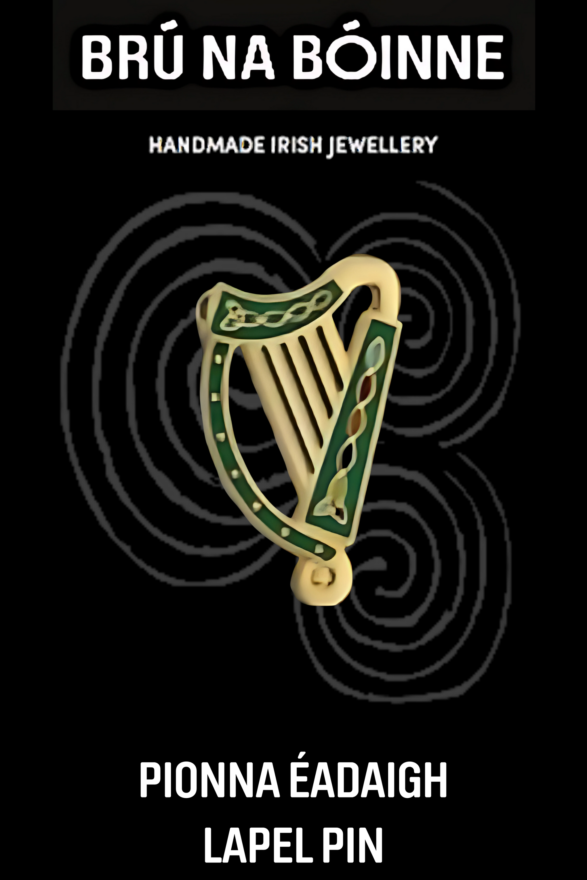 Brú na Bóinne Lapel Pin – Irish Harp