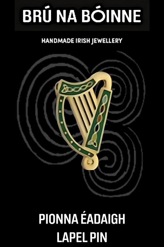 Brú na Bóinne Lapel Pin – Irish Harp