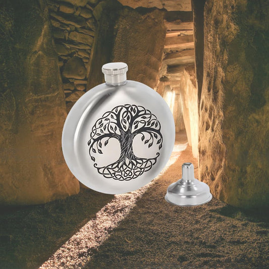 Metal Hip Flask – Tree of Life | Celtic Symbol