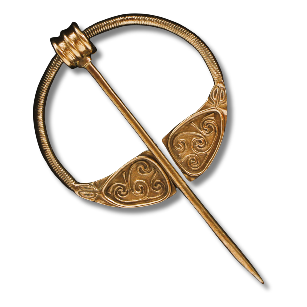 Newgrange Spiral Brooch – Gold and Silver