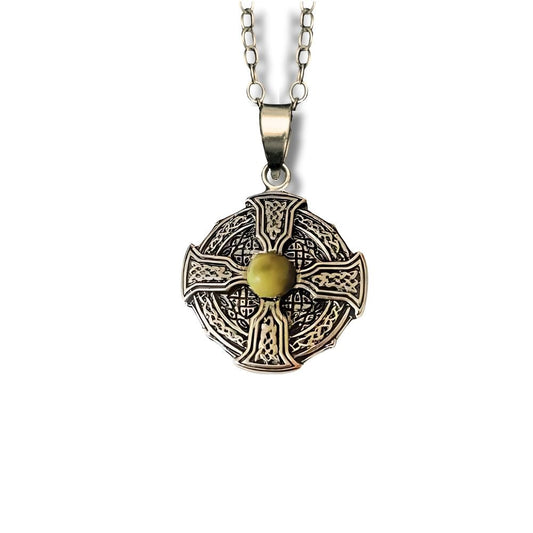 Ancient Celtic Cross Pendant – Bronze