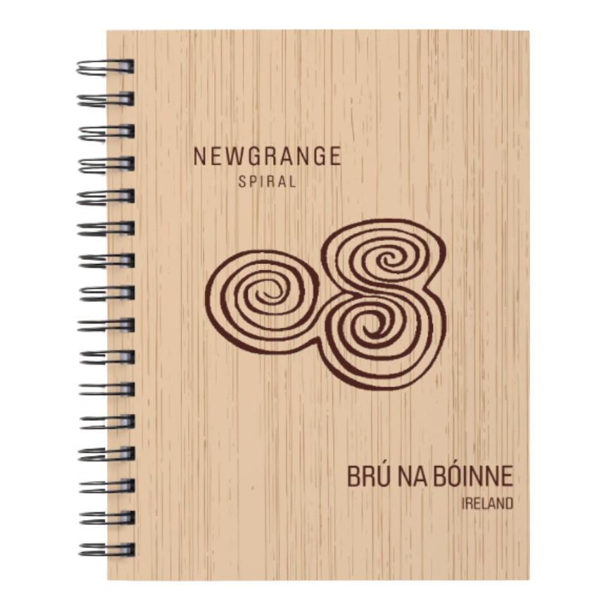 Newgrange Spiral - Wooden Engraved Notebook