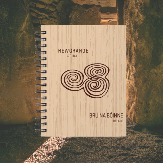 Newgrange Spiral - Wooden Engraved Notebook