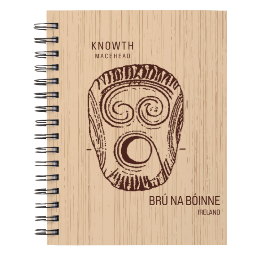 Knowth Macehead - Wooden Engraved Notebook