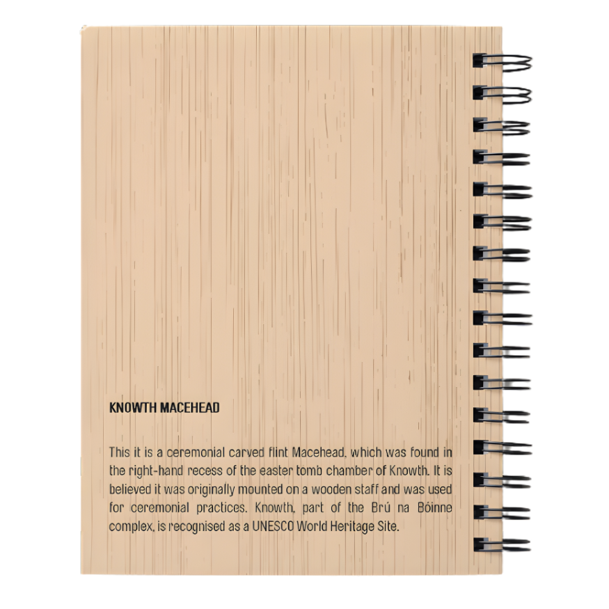 Knowth Macehead - Wooden Engraved Notebook