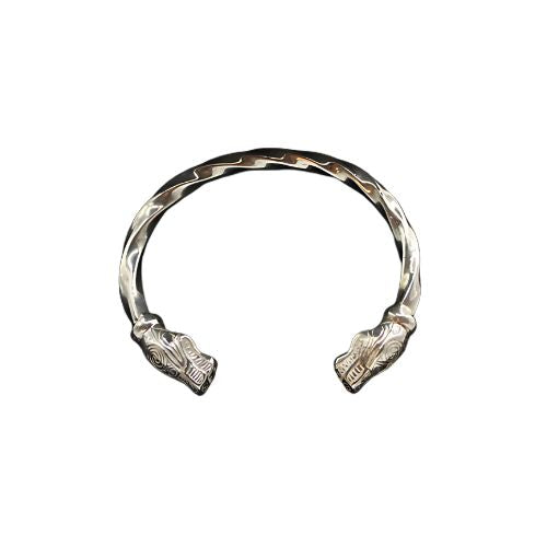 Celtic Dragon Head Bracelet | Silver