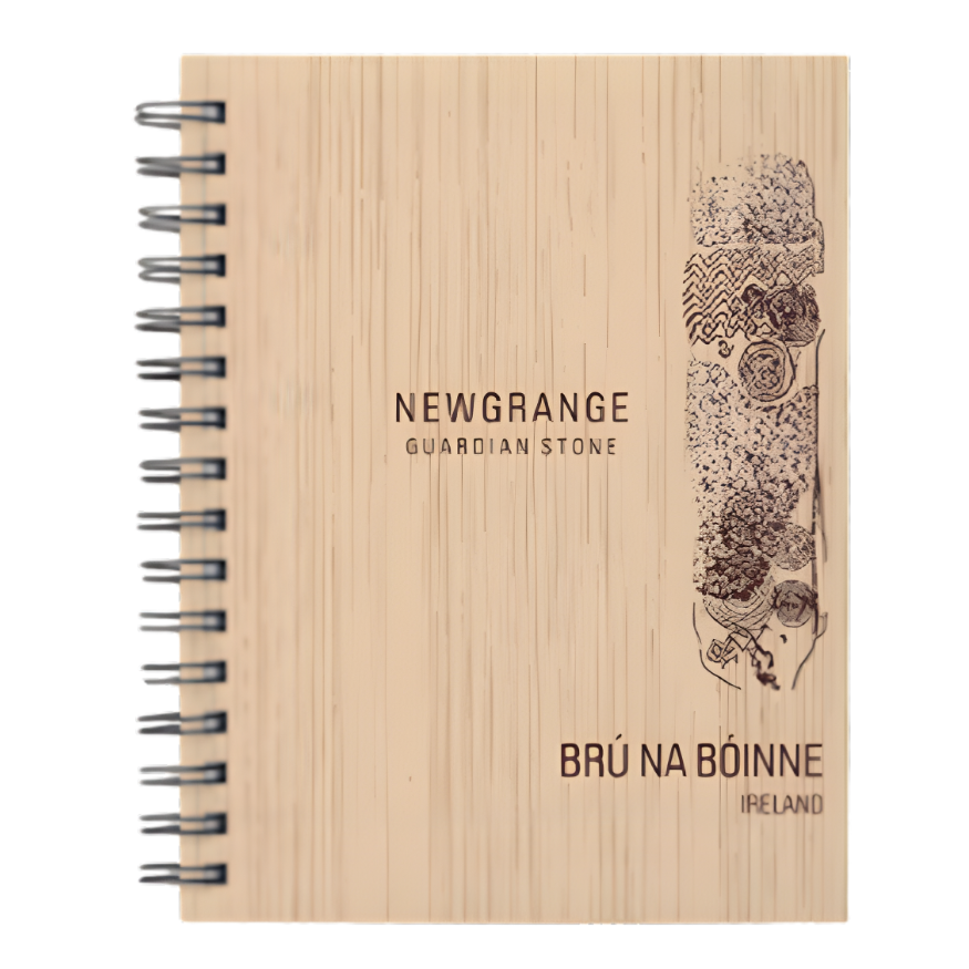 Newgrange Guardian Stone - Wooden Engraved Notebook