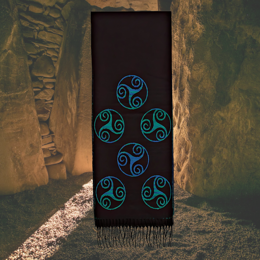 Celtic Triskele Motif Scarf