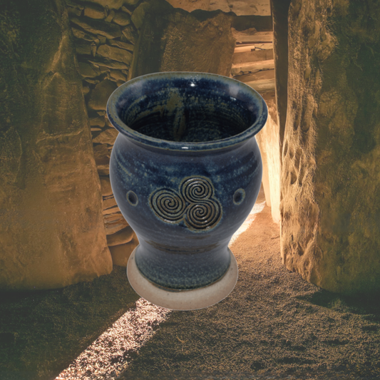 Newgrange Spiral Coffee Mug – Blue | Green | Yellow