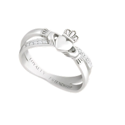 Claddagh Kiss Ring | Sterling Silver