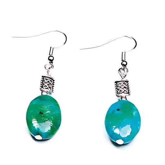 Chrysocolla Oval Earrings