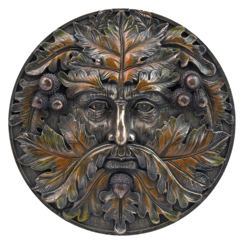 Bronzed Autumn Equinox Tree Spirit Wall Plaque 14.5cm