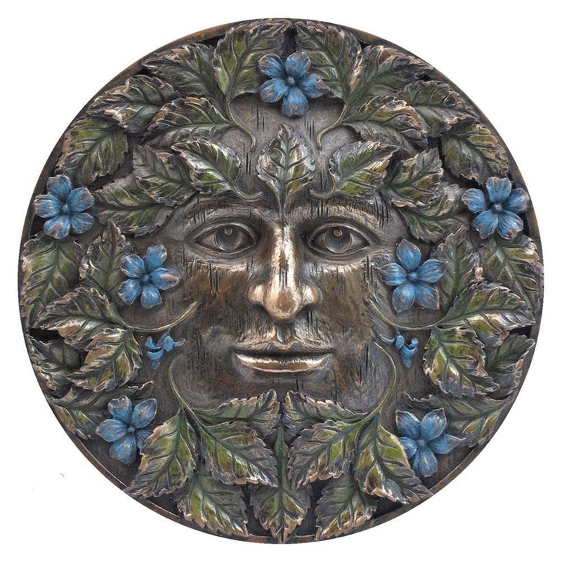 Bronzed Beltane Tree Spirit Wall Plaque 14.5cm