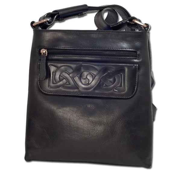 Lee River Black Leather Mary Bag